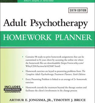 Adult Psychotherapy Homework Planner Supply