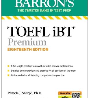 TOEFL IBT Premium with 8 Online Practice Tests + Online Audio, Eighteenth Edition For Discount